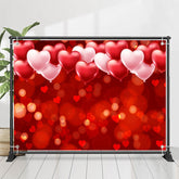 Lofaris Red Dots Heart Balloon Bokeh Valentines Day Backdrop